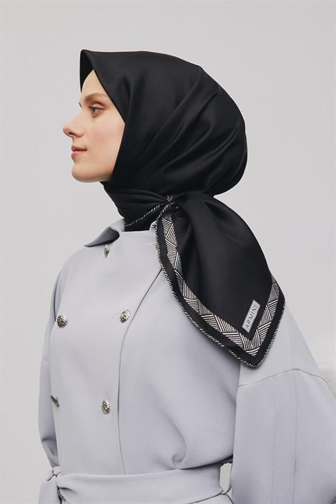 Armine Klasik Desenli Saf İpek Sura Eşarp 9356D 80