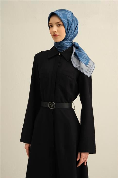 Armine Klasik Desenli Saf İpek Sura Eşarp 9343D 03