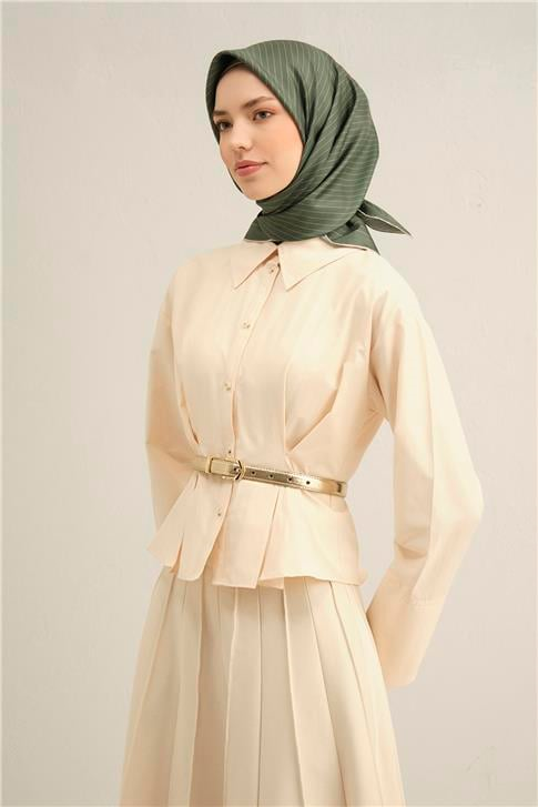 Armine Klasik Desenli Saf İpek Sura Eşarp 9348D 54