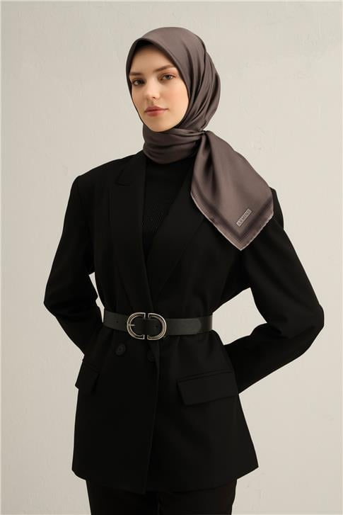 Armine Klasik Desenli Saf İpek Twill Eşarp 9356D 36