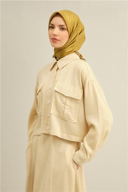 Armine Klasik Desenli Saf İpek Twill Eşarp 9301D 32