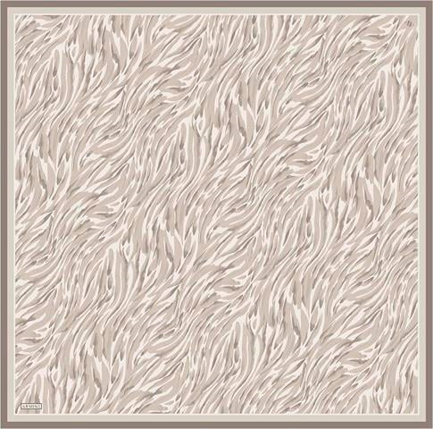 Armine Klasik Desenli Saf İpek Twill Eşarp 9435D 30
