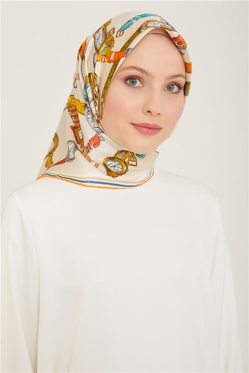 Armine Klasik Desenli Sura İpek Eşarp 24Ya9142 82 31