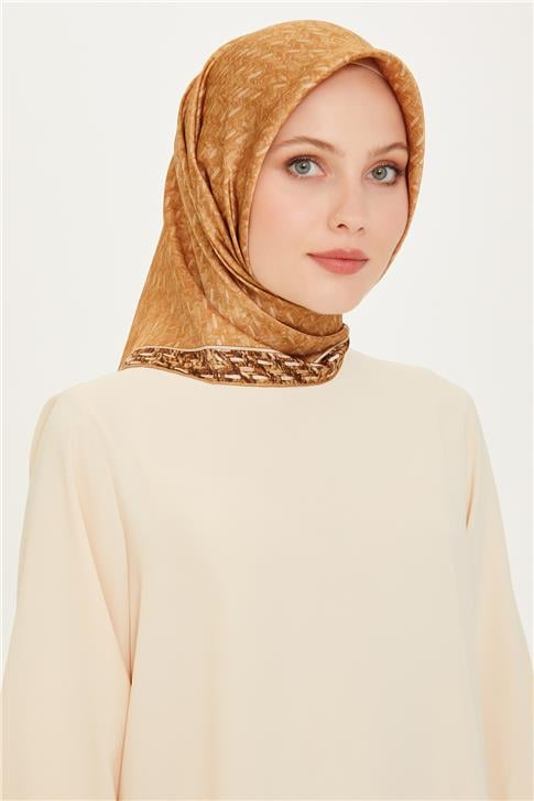 Armine Klasik Desenli Sura Saf İpek Eşarp 9230D 84 06