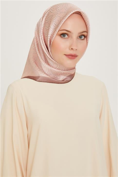 Armine Klasik Desenli Sura Saf İpek Eşarp 9246D 04