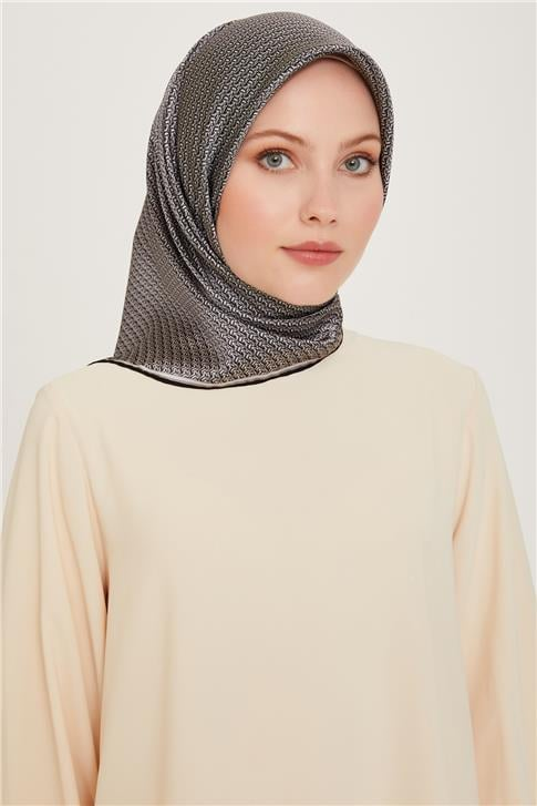 Armine Klasik Desenli Sura Saf İpek Eşarp 9250D 01