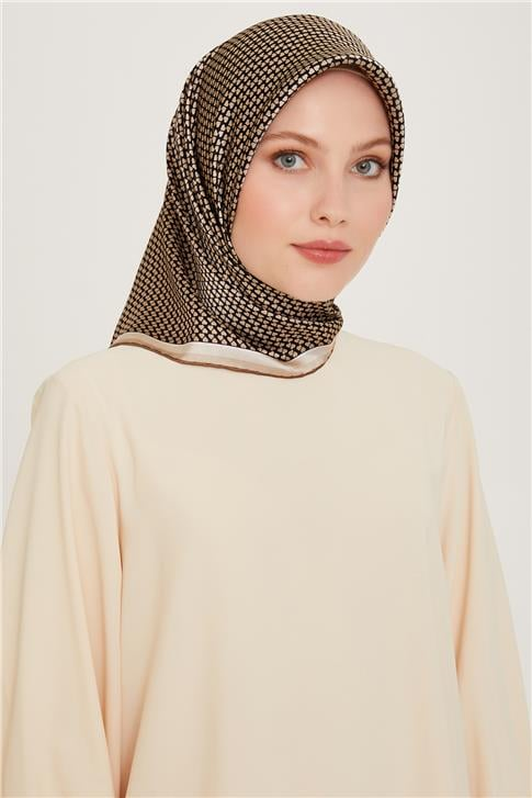 Armine Klasik Desenli Sura Saf İpek Eşarp 9243D 06 31