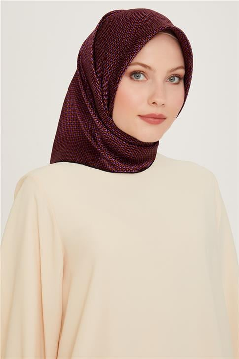 Armine Klasik Desenli Sura Saf İpek Eşarp 9210D 01