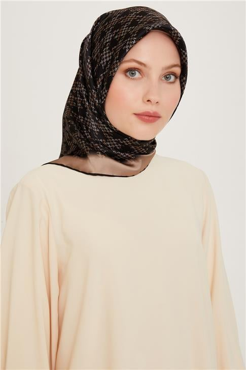 Armine Klasik Desenli Sura Saf İpek Eşarp 9239D 81