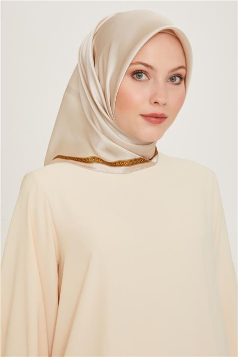 Armine Klasik Desenli Sura Saf İpek Eşarp 9261D 07 03