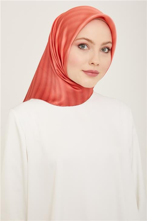 Armine Klasik Desenli Twill İpek Eşarp 24Ya9150 4 04