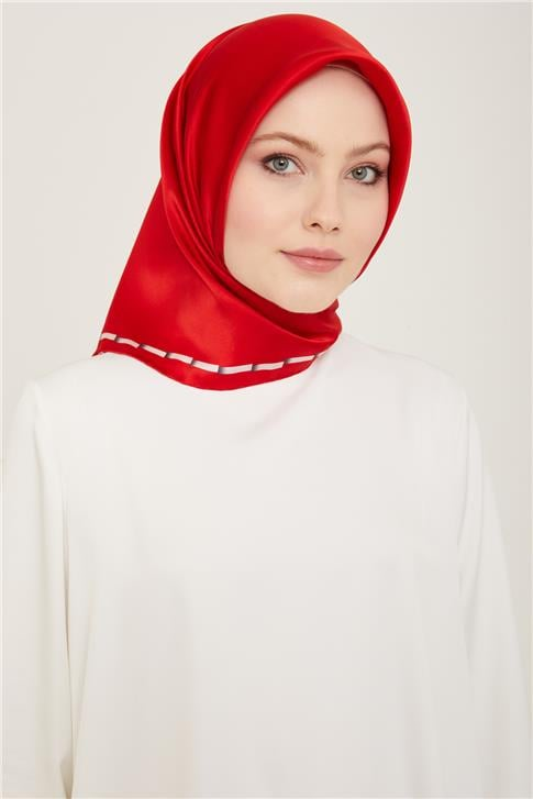 Armine Klasik Desenli Twill İpek Eşarp 24Ya9165 31 55