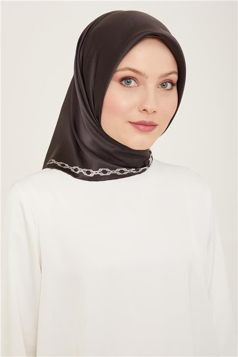 Armine Klasik Desenli Twill İpek Eşarp 24Ya9154 53 34