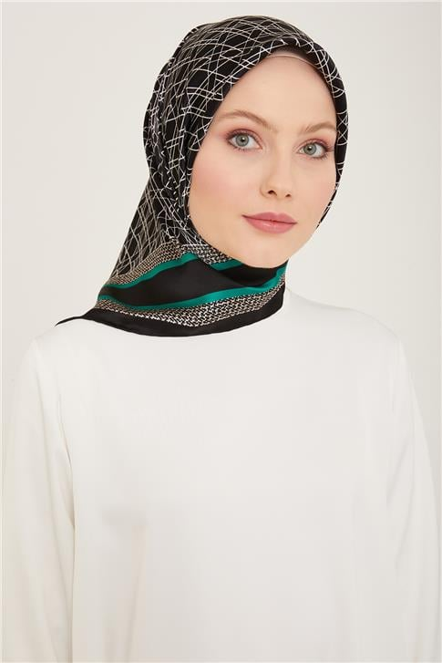 Armine Klasik Desenli Twill İpek Eşarp 24Ya9167 2 35