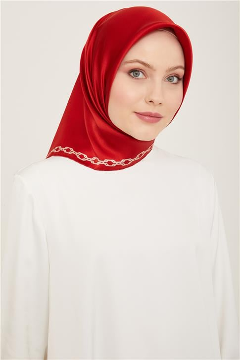 Armine Klasik Desenli Twill İpek Eşarp 24Ya9154 53 33