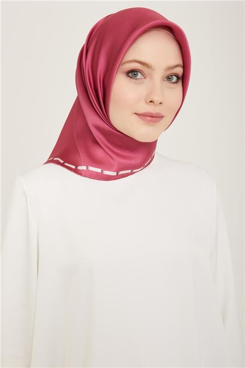 Armine Klasik Desenli Twill İpek Eşarp 24Ya9165 31 51