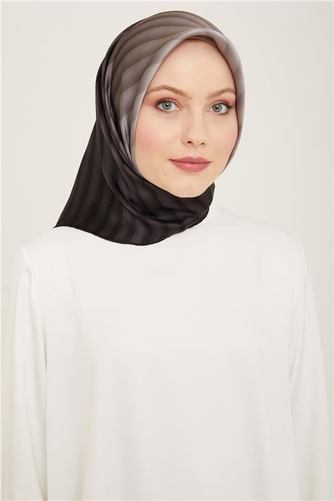 Armine Klasik Desenli Twill İpek Eşarp 24Ya9150 4 88