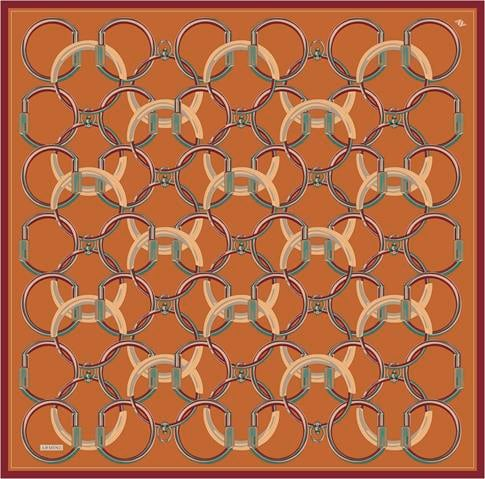 Armine Klasik Desenli Twill Saf İpek Eşarp 9203D 89