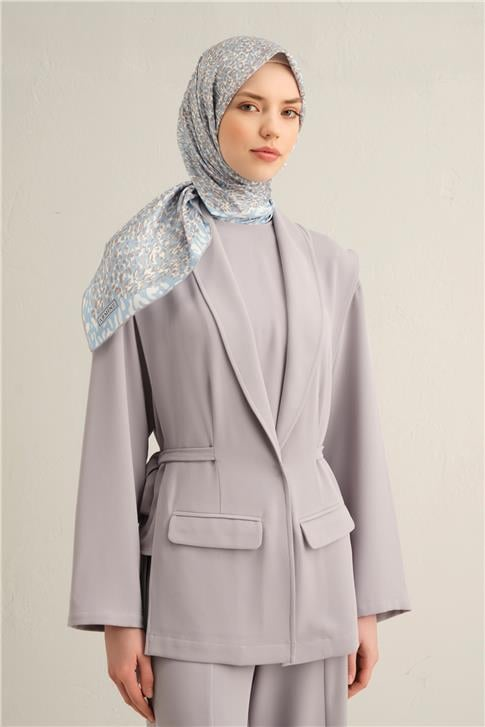 Armine Leopar Desenli Saf İpek Twill Eşarp 9352D 04