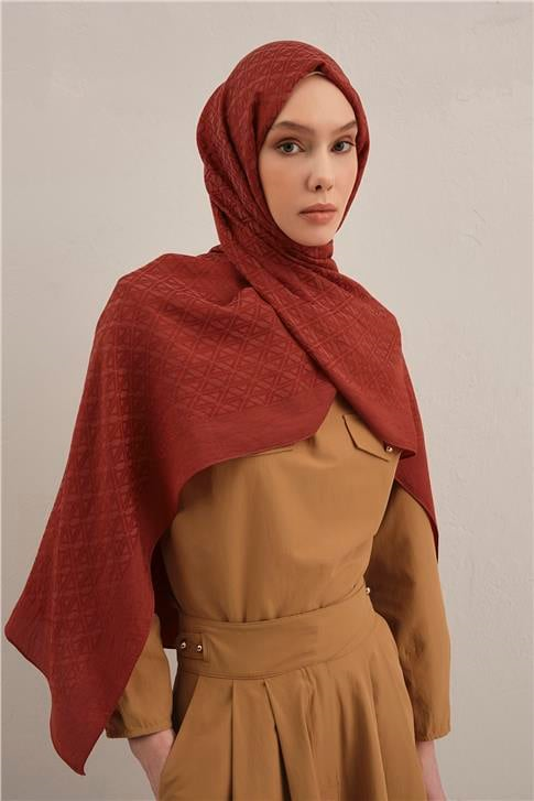 Armine Lyocell Naia Üçgen Monogram Şal 5 35