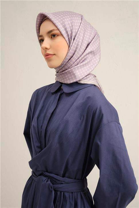 Armine Monogram Desenli Saf İpek Twill Eşarp 9345D 83