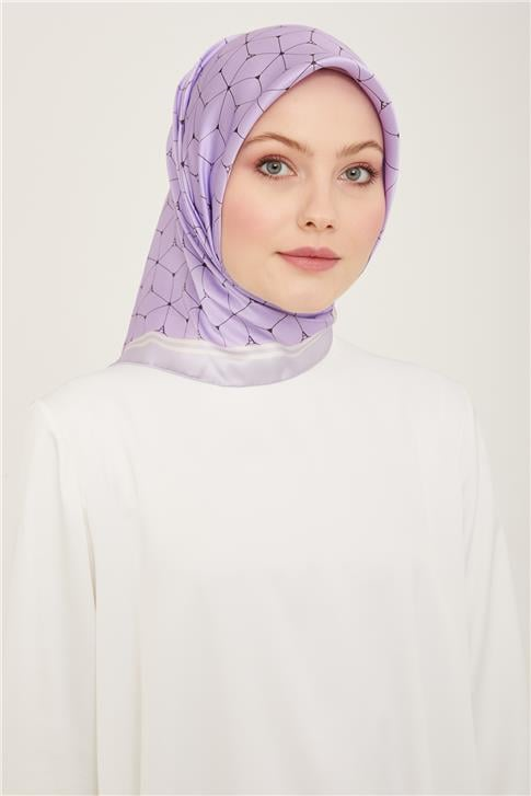 Armine Monogram Desenli Twill İpek Eşarp 24Ya9166 34 85