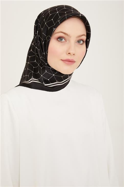Armine Monogram Desenli Twill İpek Eşarp 24Ya9166 34 03