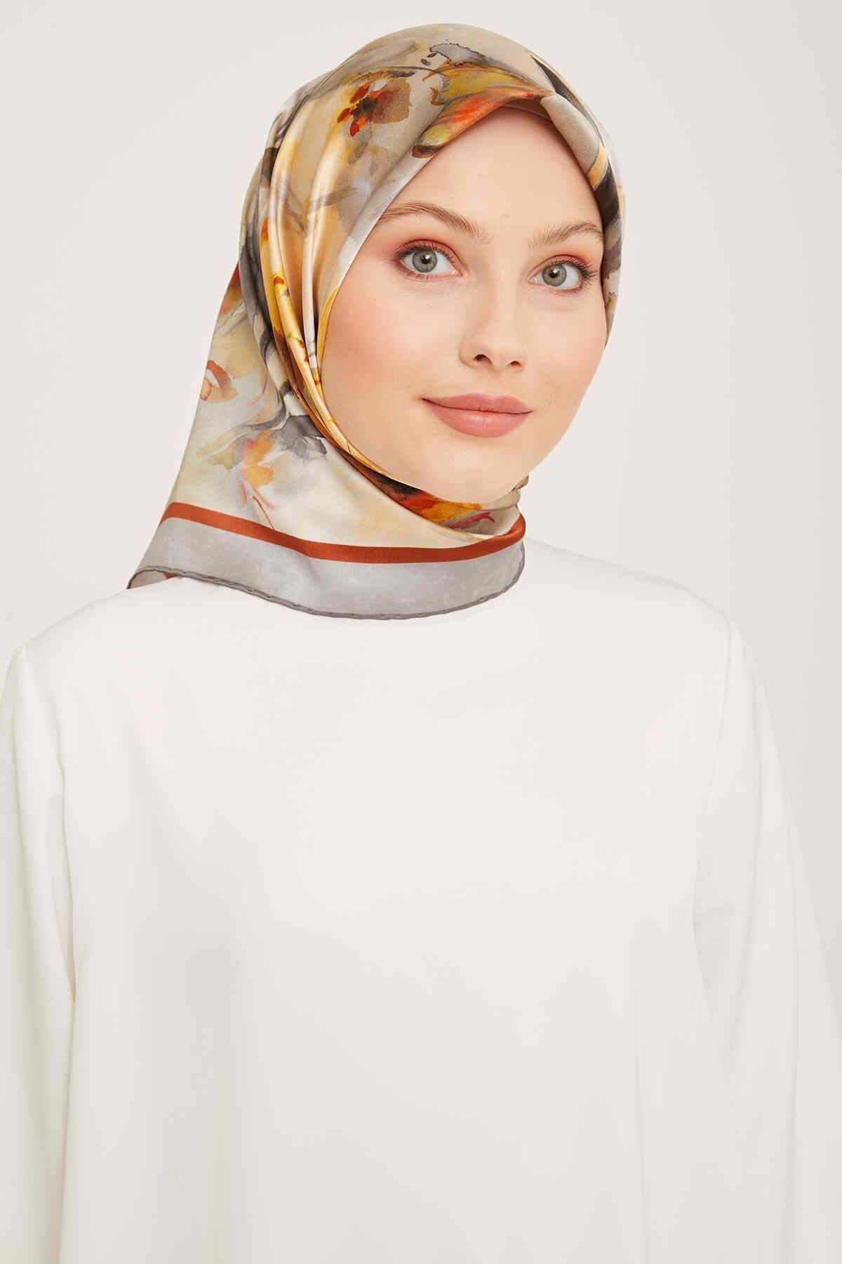 Armine Nostalji Serisi Twill İpek Eşarp 9018-31NT