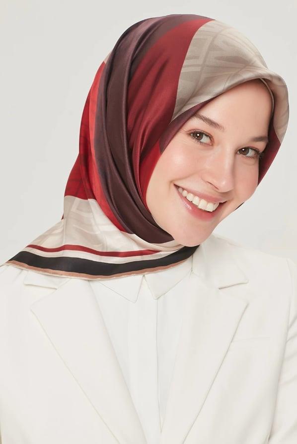 Armine Nostalji Serisi Twill İpek  Eşarp 8516D-30