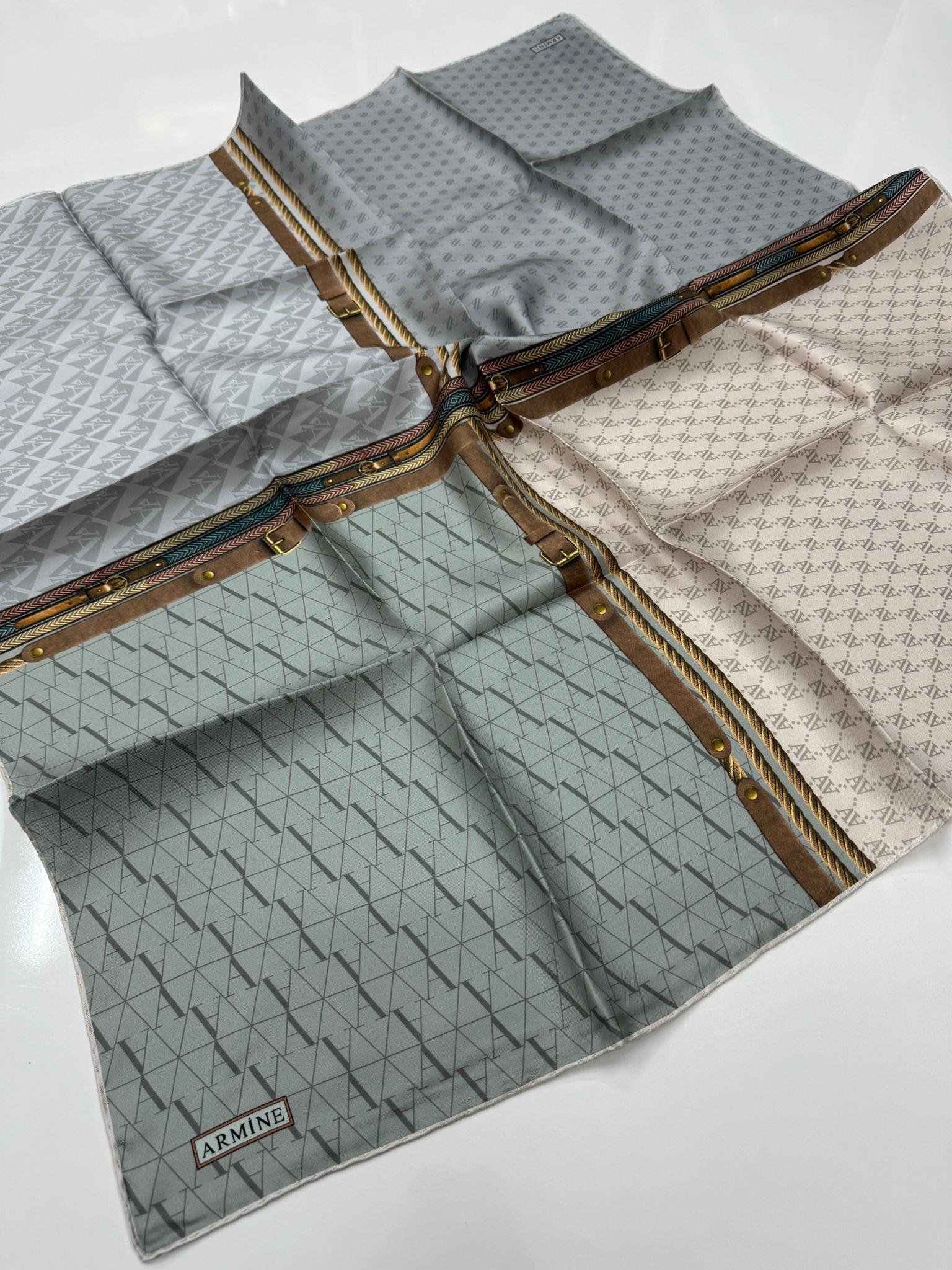 Armine Nostalji Serisi Twill İpek Eşarp 8519-35