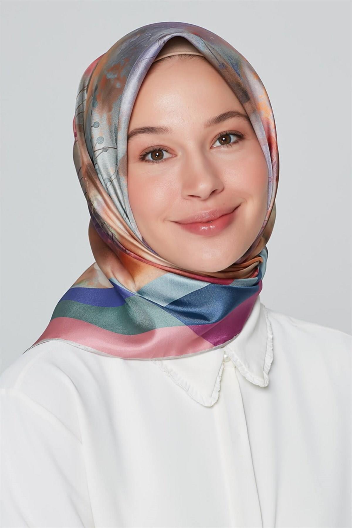 Armine Özel Nostalji Serisi Sura İpek Eşarp Modelleri 8354DS-06