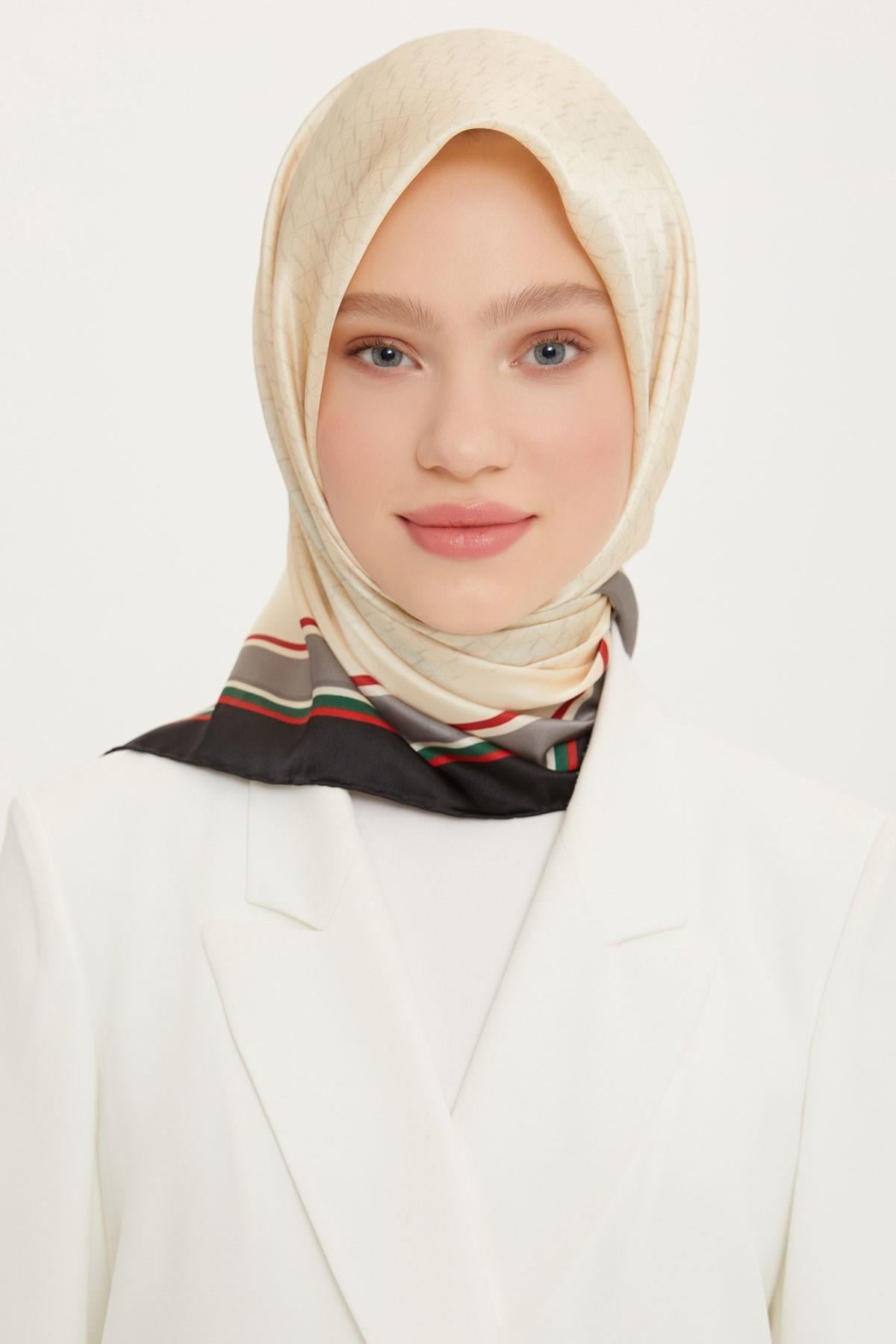 Armine Özel Nostalji Serisi Twill İpek Eşarp Modelleri 8724D-09