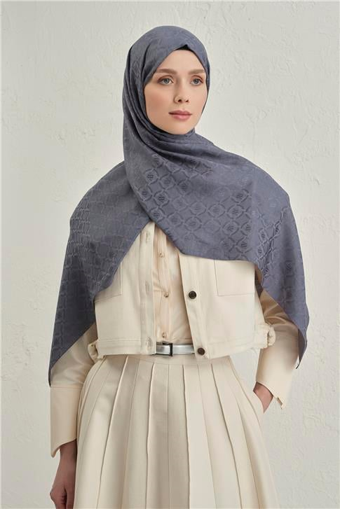 Armine Pamuk  Floş Monogram Zincir Şal 1 18
