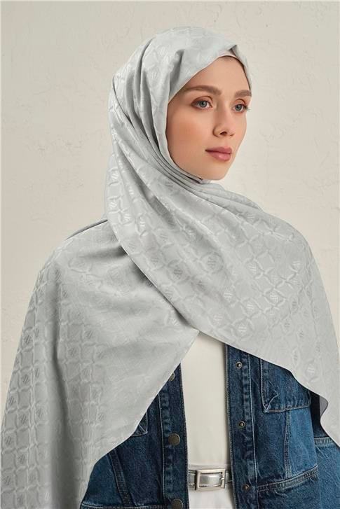 Armine Pamuk  Floş Monogram Zincir Şal 1 23