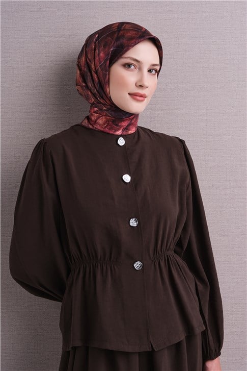 Armine Saf İpek Twill Eşarp 9635D 03