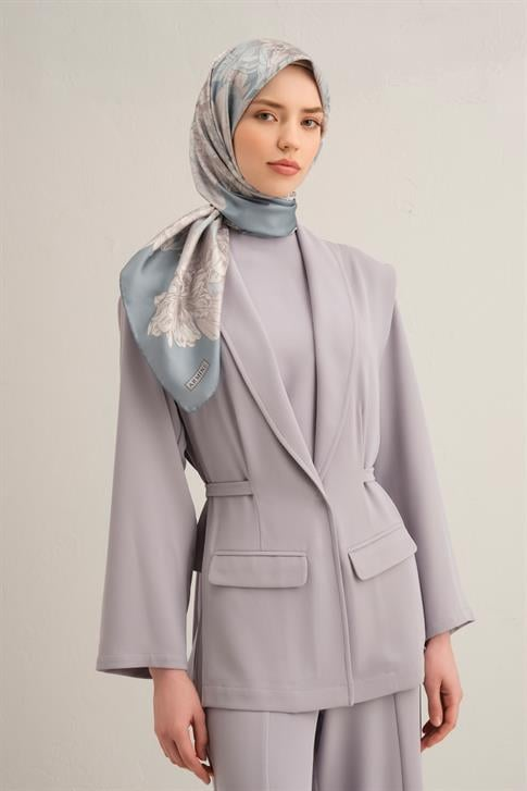 Armine Soyut Desenli Saf İpek Sura Eşarp 9330 06