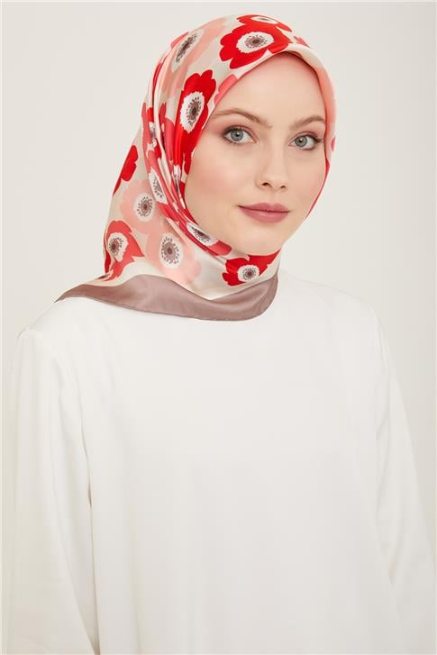 Armine Soyut Desenli Sura İpek Eşarp 24Ya9107 6 03