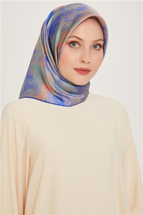 Armine Soyut Desenli Sura Saf İpek Eşarp 9221D 85