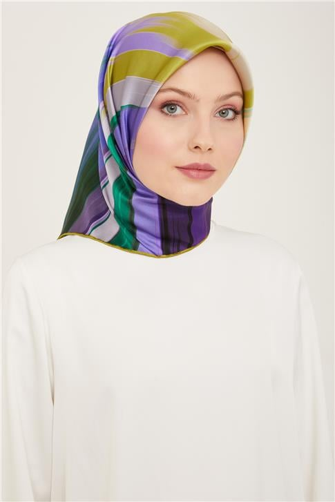 Armine Soyut Desenli Twill İpek Eşarp 24Ya9131 52 05