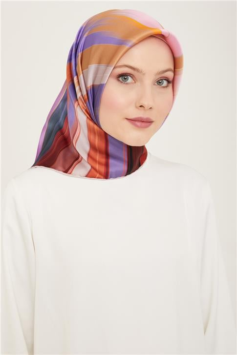 Armine Soyut Desenli Twill İpek Eşarp 24Ya9131 52 01