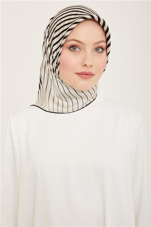 Armine Soyut Desenli Twill İpek Eşarp 24Ya9158 02