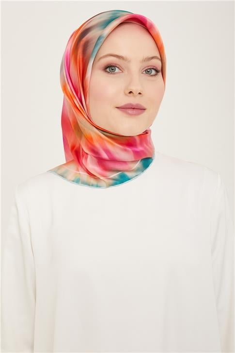 Armine Soyut Desenli Twill İpek Eşarp 24Ya9136 36 31