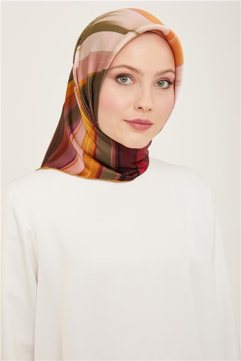 Armine Soyut Desenli Twill İpek Eşarp 24Ya9131 52 82