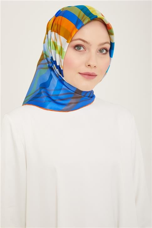 Armine Soyut Desenli Twill İpek Eşarp 24Ya9107 50 31