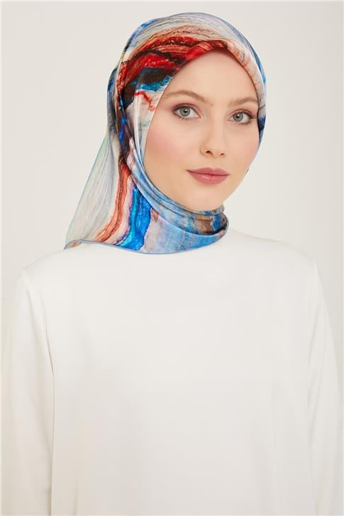 Armine Soyut Desenli Twill İpek Eşarp 24Ya9102 52 35