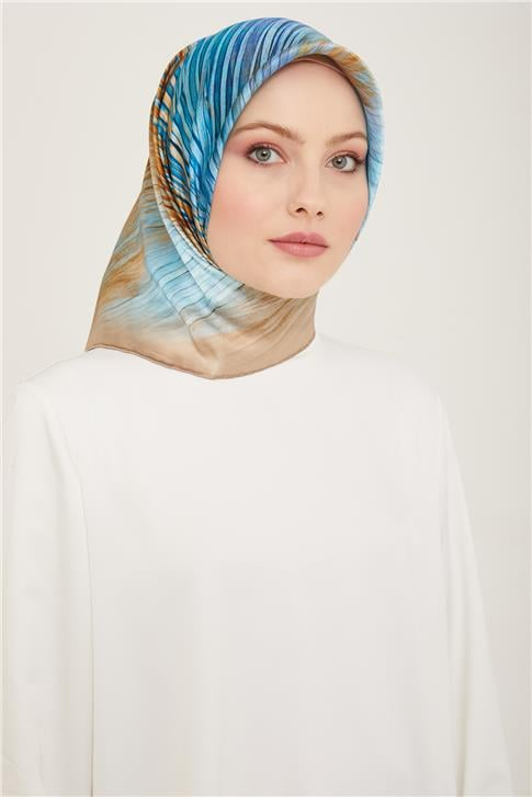 Armine Soyut Desenli Twill İpek Eşarp 24Ya9143 7 04