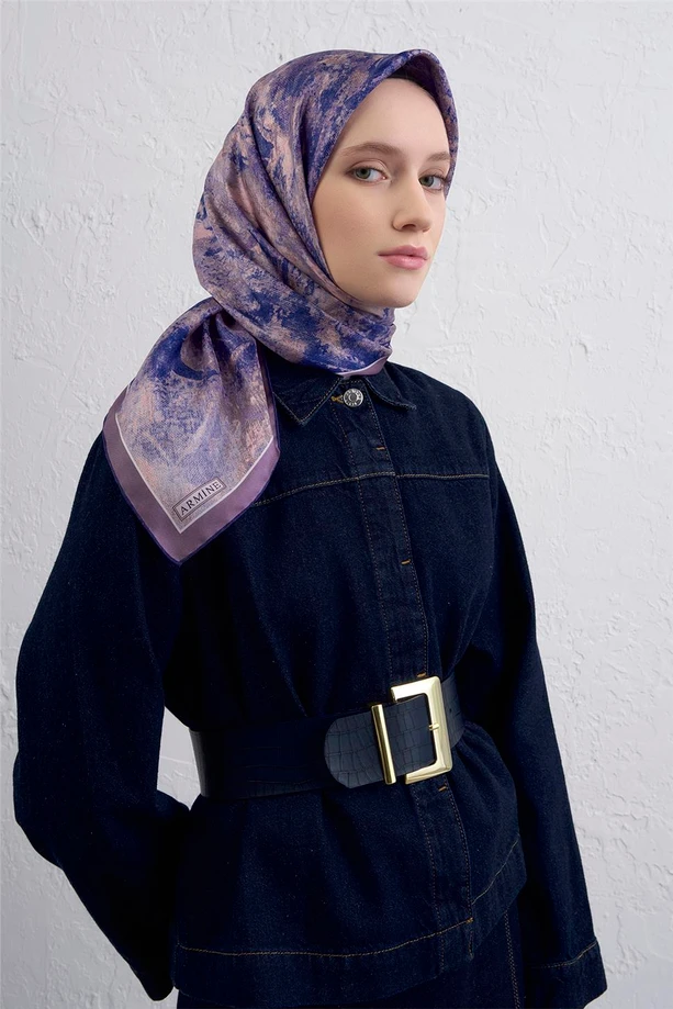Armine Sura İpek Eşarp 9433-37