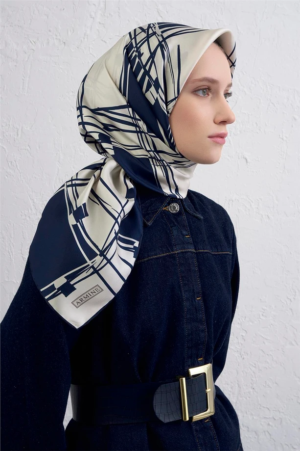 Armine Sura İpek Eşarp 9442-34