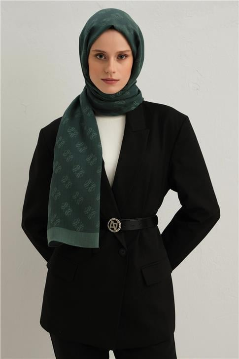 Armine Tencel İpek Minimal Monogram Desen Şal 3299