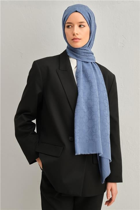Armine Tencel Yün Geometrik Desen Şal 16